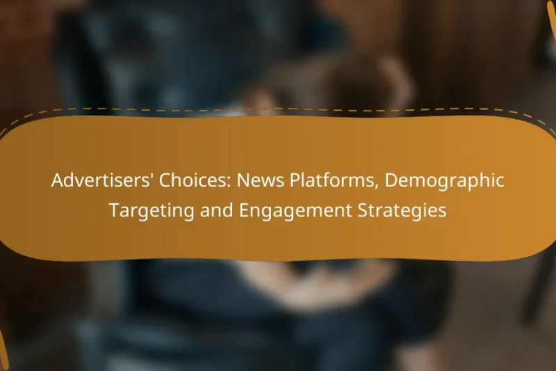 Advertisers’ Choices: News Platforms, Demographic Targeting and Engagement Strategies