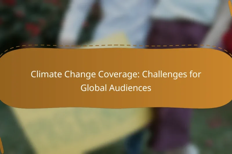 Climate Change Coverage: Challenges for Global Audiences