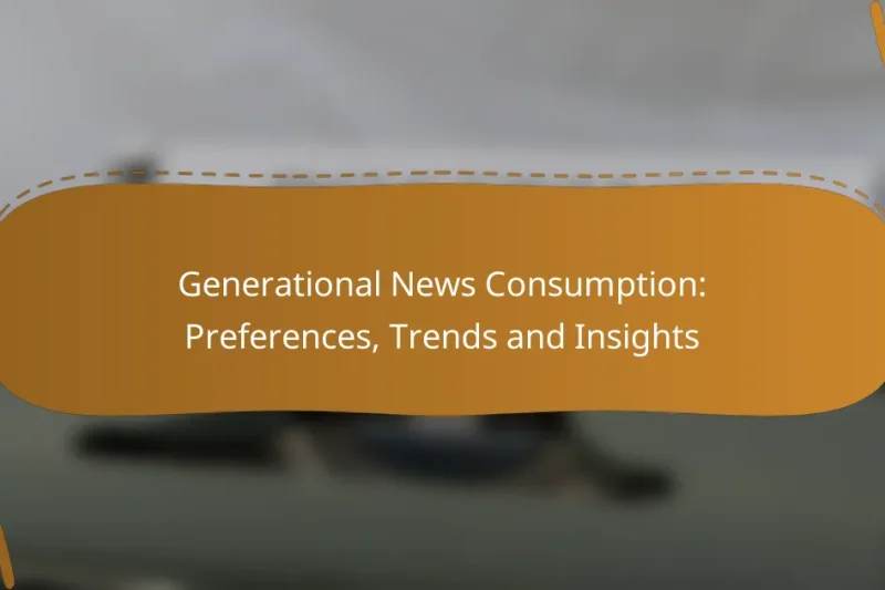 Generational News Consumption: Preferences, Trends and Insights