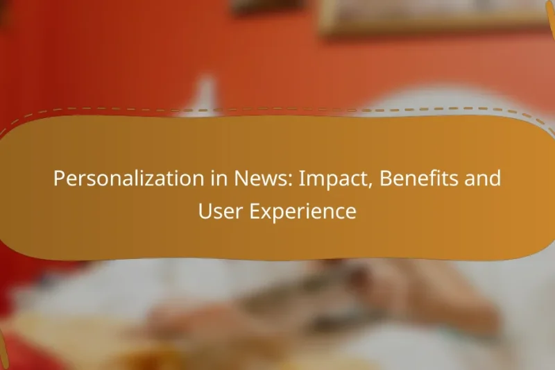 Personalization in News: Impact, Benefits and User Experience