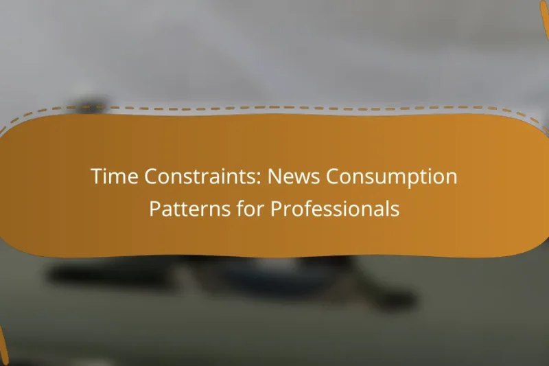 Time Constraints: News Consumption Patterns for Professionals