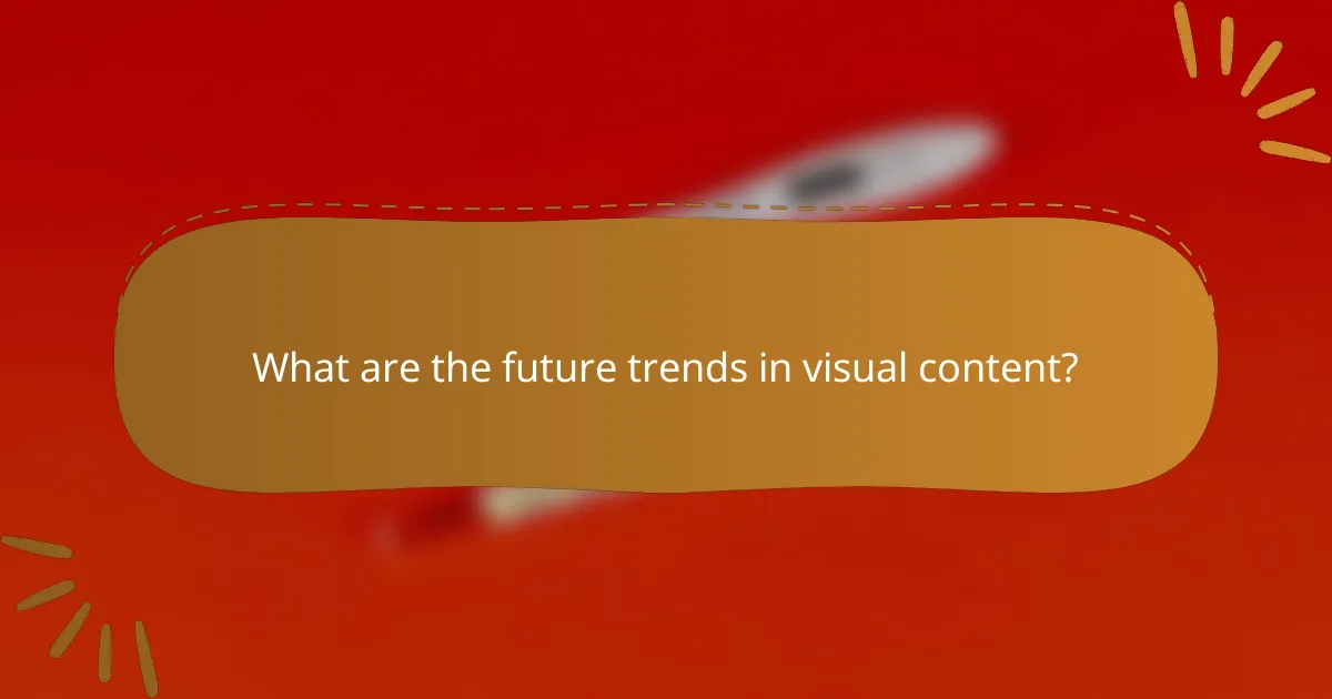 What are the future trends in visual content?